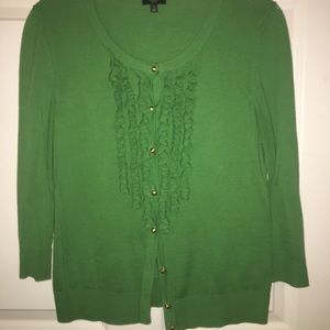 Talbots green cardigan